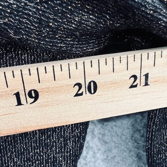 Worthington Women Cardigan Sweater Large Black Metallic Button Front Long Sleeve - Picture 8 of 10